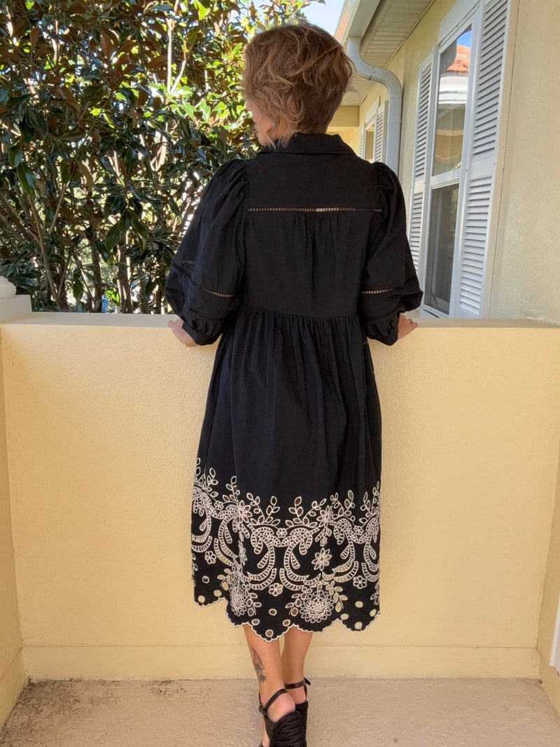 Drops Of Jupiter Embroidered Midi Dress