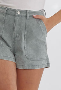 The Perfect Denim Short - Sage