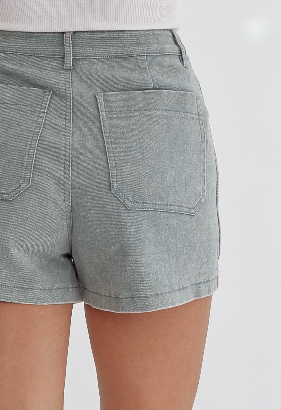 The Perfect Denim Short - Sage