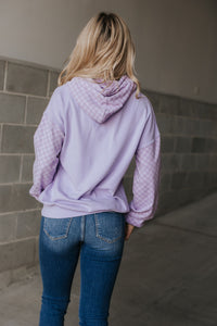 Ampersand Ave Performance Fleece University Hoodie - Checked Out Purple