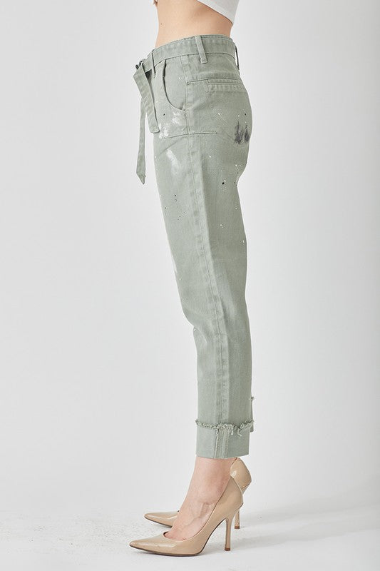 Risen Vintage Slouch Pants - Olive