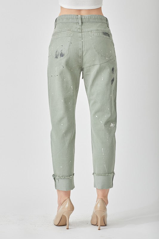 Risen Vintage Slouch Pants - Olive